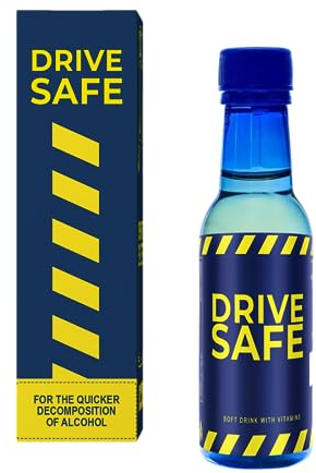 DRIVE SAFELY - Grüntee Shot 50ml - Leberentgiftung & Alkoholabbau Unterstützer - Koffein & Vitamine - Natürliche Anti-Kater Lösung - Festival Gadget