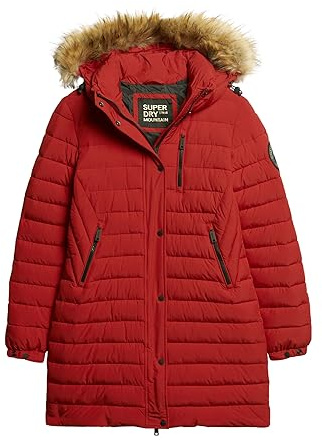 Superdry Damen Fuji Steppmantel in mittlerer Länge mit Kapuze