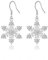 Weihnachtsgeschenke für Damen, Schneeflocke Ohrringe mit funkelnde Weiß Zirkonia Ohrhänger Haken-ohrringe für Frauen Mädchen, Schneeflocken Ohrstecker Schmuck