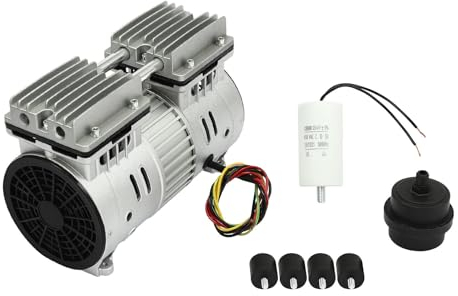 SOPERIT Compressore d'aria silenzioso 8 bar Motore 500W/800W Gruppo compressore senza olio compressore rotore Testa 125 l/min (550W)