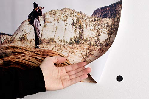 PosterGAEKKO 40 x Poster aufhängen ohne rahmen - Magnetische Posteraufhängung zum Poster Aufhängen - Posterhalter, Posteraufhänger, Bildaufhänger zum Kleben