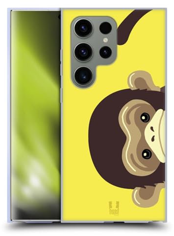 Head Case Designs AFFE Guckende Tiere Soft Gel Handyhülle Hülle kompatibel mit Samsung Galaxy S24 Ultra 5G