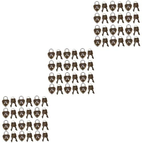 jojofuny 36pièces Cadenas Forme De Cœur Lot De Mini Cadenas De Sécurité Pour Valises à Et Armoires Avec Clés Chacun Pour Des Affaires Personnelles