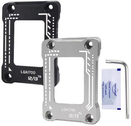 1/2 Pz Telaio Contatto CPU - Kit Fibbia Fissaggio Lga 1700, Cornici Contatto CPU | Fibbia Di Supporto Correzione Flessione CPU con Sostituzione Utensili Manuali per 12.a 13a Generazione