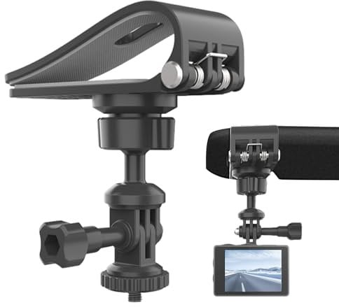 Mimoqk Sport Camera Mount,Stable Shockproof Sports Camera Mount for Car | Sun Visor Holder, Easy Installation Creative Multifunctional Car Sports Camera Bracket