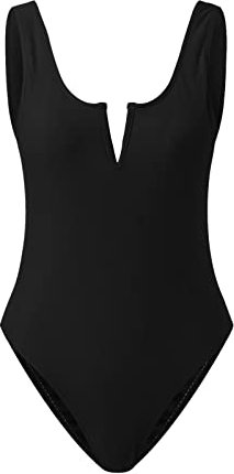 Menstruations Badeanzug Badeanzug Mit Schwimmhilfe Frauen 1 Stück Tank Anzüge Athletic Training Baden Sport Control Badeanzug Gepolsterte Badebekleidung Sport Badeanzug Bandeau Damen (Black, L)