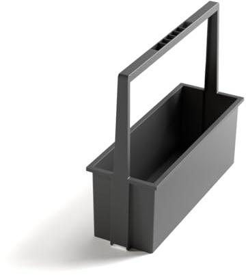 Hailo Tragekorb 3950551 | Universalkorb massiv Dunkelgrau | für Putzmittel und Utensilien | in der Abmessung 403 x 140 x 340 mm