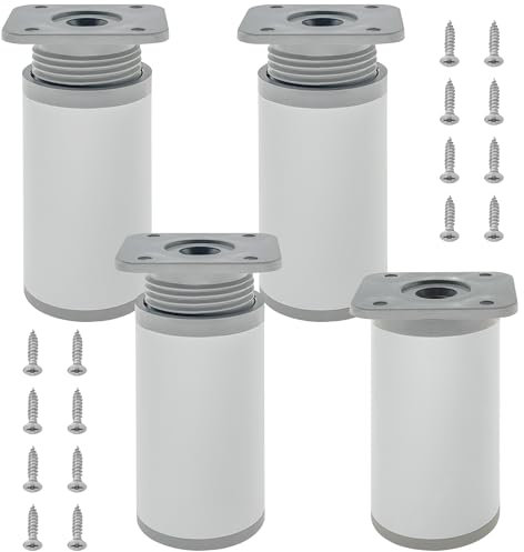 DDHOMIN 4 PCS Adjustable Cabinet Legs,ABS Plastic Furniture Feet for Sofas,Tables and Chairs