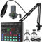 Micro Gaming Carte Son Karaoke Table de Mixage DJ Set, Gofemial Ensemble d'équipement de Podcast Interface Audio Mixage Micro Pc Cable Usb Microphone à condensateur Bluetooth Streaming Micro Gamer