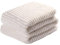 OHS Throw Ribbed Fleece Blanket, Soft Warm Comfy Ribbed Texture Decorative Timeless Design Fluffy Fleece Blanket for Bed & Sofa Throw Over, 125 x 150cm - White