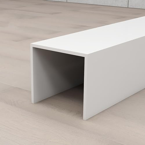 GFLPSQIA Couvercle De Tuyau De Salle De Bain en Forme De U, 30 40 70 100 130 160 CM Boîtier De Tuyauterie/Revêtement De Tube D'étanchéité pour Conduits De Ventilation(L W D 60x6x6cm/23.6x2.4x2.4in)