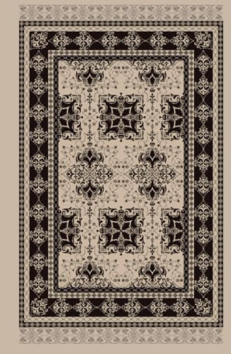 Oriental Elegance Notebook, Notizbuch, 180 gepunktete Seiten, 14 cm x 22 cm, Hardcover, beige, schwarz