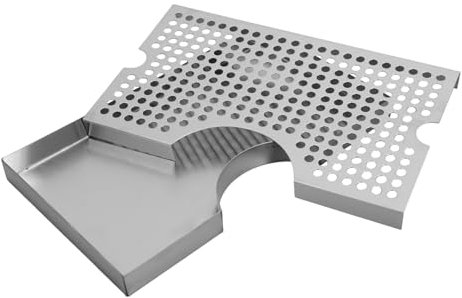 PHENOFICE Edelstahl-tropfschale Für Bierautomat Bierzapfschale Kegerator-tropffänger rutschfeste Bierzapfpfanne Abnehmbar Für Einfache Reinigung Zubehör Für Kegerator