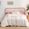 Tospass Baumwolle Bettwäsche 135x200cm Beige Rosa Schleife Mädchen Bettwäsche Set Fliege Teen Kinderbettwäsche Schleifenmuster Bettbezug mit Reißverschluss und Kissenbezug 80x80cm