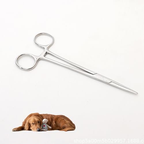 Pinzas Quirurgicas,Alicates Perforaciones Tenazas Sutura de Metalicas,Pinzas Mascotas de Acero Inoxidable Alicates Diente Rectos Depilar Cejas Tijeras Pescado Profesionales,Accesorios para Perro Gato