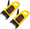 BINGKELE Wind Up Portable Camping Torch - Hand Crank Rechargeable Dynamo Solar Flashlight for Climbing Hiking (2 Pack)