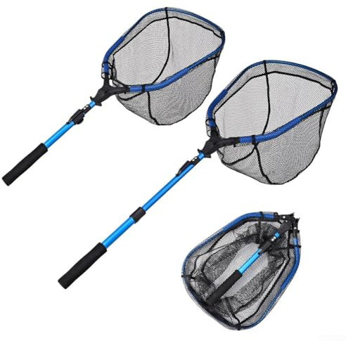 Épuisette pliable facilement transportable de 107 cm pour les pêcheurs et les amateurs de bassin