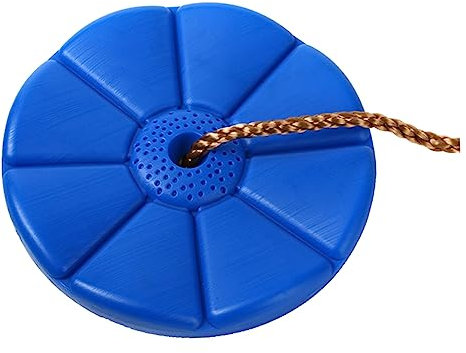 JUMPLAWN 60kg Disc Schaukel Für Junge Mädchen Achtkantige Outdoor-sitzschaukel Für Bäume Mit Robustem Seil Belastbar Blau
