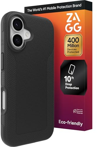 ZAGG Luxe Snap-Handyhülle für iPhone 17, schwarz, strapazierfähiges Graphen für Fallschutz (3 m), schlankes, leichtes Design, MagSafe-kompatibel