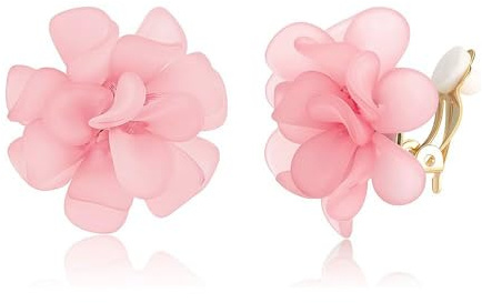 XFSRG Blumen Ohrringe Damen Statement groß Blütenform Ohrstecker Modische Ohrringe auffällig Eleganter Ohrschmuck Blütenohrringe Damenohrringe Schmuck Accessoires