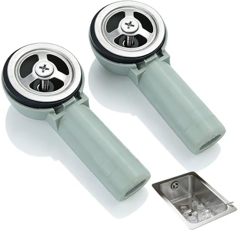 JIXLOUR Waschbecken Überlauf Abdeckung, Überlaufrosette Waschbecken, 2 Stück Runde Überlaufkopf Ersatzteile für Spüle mit 41x41mm Schnittstelle