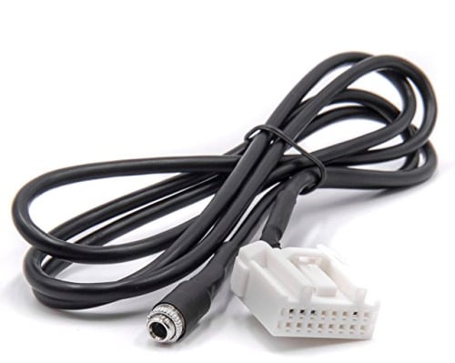 vhbw AUX Audio Adapter Kabel KFZ Radio (120 cm) kompatibel mit Mazda MX-5 2006+, RX8, 3, 6 Auto, Autoradio