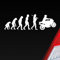 Hellweg Druckerei Evolution Motorrad Mopped Bike Auto Aufkleber Sticker Heckscheibenaufkleber