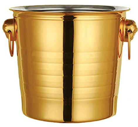 Stainless Steel Tiger Head Ice Bucket Party/Beer/Wine Champagne Ice Bucket 3L/5L/7L (Gold, 7L)