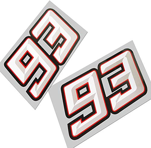 Twisted Melon Moto GP Numeber 93 3D-Effekt-Grafik, klein, 2 Stück