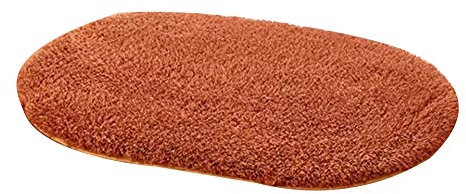 strimusimak Künstliche Wolle Oval Schlafzimmer Nacht Teppich Badezimmer Wohnzimmer Fußmatte Decor Teppich - 30 * 50CM Kaffee 30 * 50 cm
