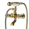 Badewannenarmatur Mit Handbrause - Wannenarmatur, Inkl Brausehalter Und 1,5M Duschschlauch, Stilvolle Golden Badewanne Wasserhahn - Dusche Set, Zweigriff -Wannenbatterie, Messing, Retro-Stil