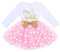 FYMNSI Vestito da bambina in cotone a maniche lunghe, linea ad A, per feste, Pois rosa - Il mio 3 ° compleanno, 3 Anni