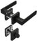 Türdrücker CUBE schwarz für Bad/WC Türen 120 x 22 mm Vierkant 8 x 8 mm Rosettengarnitur Türbeschlag von SOTECH