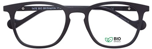 DIDINSKY Presbyopie Lesebrille oder Presbyopie Anti Blaulicht Anti Blaulicht für Männer und Frauen. Rubber Touch, flexible Bügel und entspiegelte Gläser. Graphite +3.0 - TATE BIO