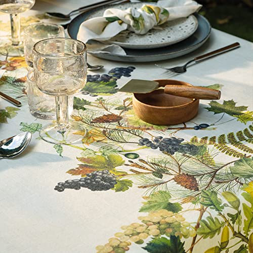 Garnier Thiebaut 43891 Tischdecke Mille Delices Boises Naturel 155X260 Cm 50% Leinen 50% Baumwolle