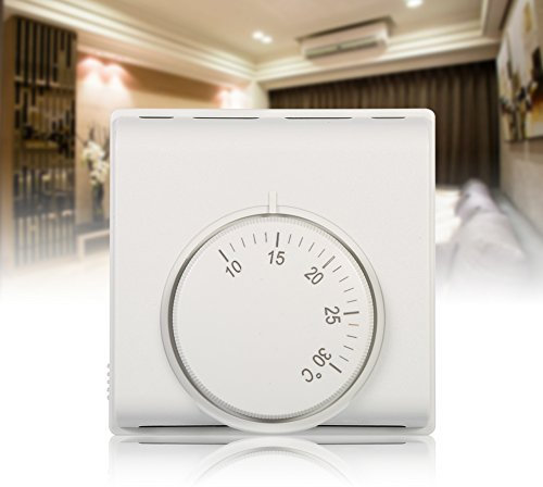 SP-2000C 220V 6A Termostato Meccanico per Ambienti Regolatore di climatizzazione centralizzato di Controllo della Temperatura del Riscaldamento a Pavimento Manuale con Interruttore Laterale 10