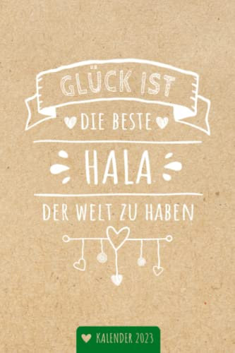 Kalender 2023 Hala: Wochenplaner,Terminkalender 2023 für die Tante, Geschenk & Geschenkidee zu Weihnachten unter 10 Euro vom Neffen & Neffin als ... und Weihnachtsgeschenk