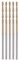 sourcing map 5pcs Twist Drill Bits 1mm Titanium Coated (HSS-E) M42 High Speed Steel 8% Cobalt Straight Shank for Stainless Steel Aluminum Alloy Metal