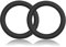 Ganzoo O-Ring Metall für Hunde-Leine, 20mm Innen-Durchmesser, 2 Stück, Zinkring mit Silikon-Beschichtung, Nicht rostend, Rund-Ringe für Paracord 550 Halsband, Handtasche, Metallring, Farbe Schwarz