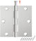 HOSOM 3 Pack Door Hinges 3.5 Inch with Square Corner, Satin Nickel Interior Door Hinge for Bedroom, Bathroom, Cabinet, and More