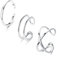 Roheafer 3 Stück 925 Sterling Silber Verstellbare Ringe für Damen Stapelbare Kreuz Pfeil Herz Mond Stern Ringe Hypoallergene Daumen Knöchel Einfache Ring-Set für Herren Größe 52-59