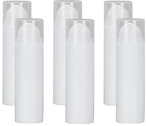 Zerodeko 6 Pièces De Presse Distributrice Flacon Pompe pour Lotion De Flacon Pompe Récipients avec Couvercles Se Réconcilier Plastique Voyage Contour des Yeux