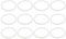 sourcing map Silicone Seals for Mason Jar, 12pcs - Rubber Gasket for Glass Jars, Wide Mouth Leak Proof Fits Canning Lids (White)