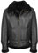 House Of Leather Herren Klassische B3 Original Schaffell Jacke Real Shearling Fliegende Bomber Flieger Kyōto, Schwarz (Black Shearling), XXXL
