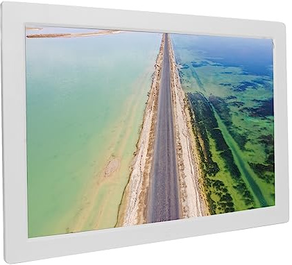 Elektronischer Digitaler Bilderrahmen, 17 Zoll Großer Digitaler Bilderrahmen mit Videobild-Uhrkalender, Intelligenter Digitaler Bilderrahmen mit LED-Bildschirm, Integriertem (EU-Stecker)