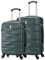 CELIMS - 2-teilige Koffersets | Kabinenkoffer + Mittelgroßer Koffer | 55x40x20cm Handgepäck + mittlerer Koffer 4 Räder | Koffer-Set | Dunkelgrün