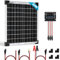 Kit de panneaux solaires 20W, chargeur de maintien de batterie 12V, système solaire hors-réseau étanche avec contrôleur de charge solaire 5A PWM pour toit de voiture, camping-car, caravane et maison.