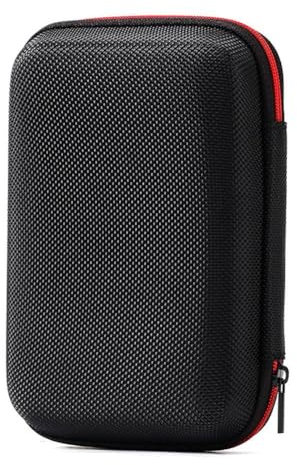 LZYWOD for r36s Game Case Storage Bag Pouch, for RG350 Retro Game Console, Black Red Protective Zipper Carry Bag, Portable Game Console Bag, EVA Zippered Cloth Case