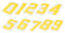 sourcing map 10 Pcs Iron on Numbers, 8 Inch T Shirt Heat Transfer 0~9 Number Patches Iron on Numbers for Jersey Clothing Team Uniform Sports T Shirt Football Basketball Baseball (Yellow)