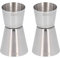 FLaig 2 uds Jigger de Acero Inoxidable de Doble Cara, Jigger de cóctel Herramienta de medición de Vino Plateado 15ml y 30ml Jigger de Estilo japonés for coctelería Cuchara